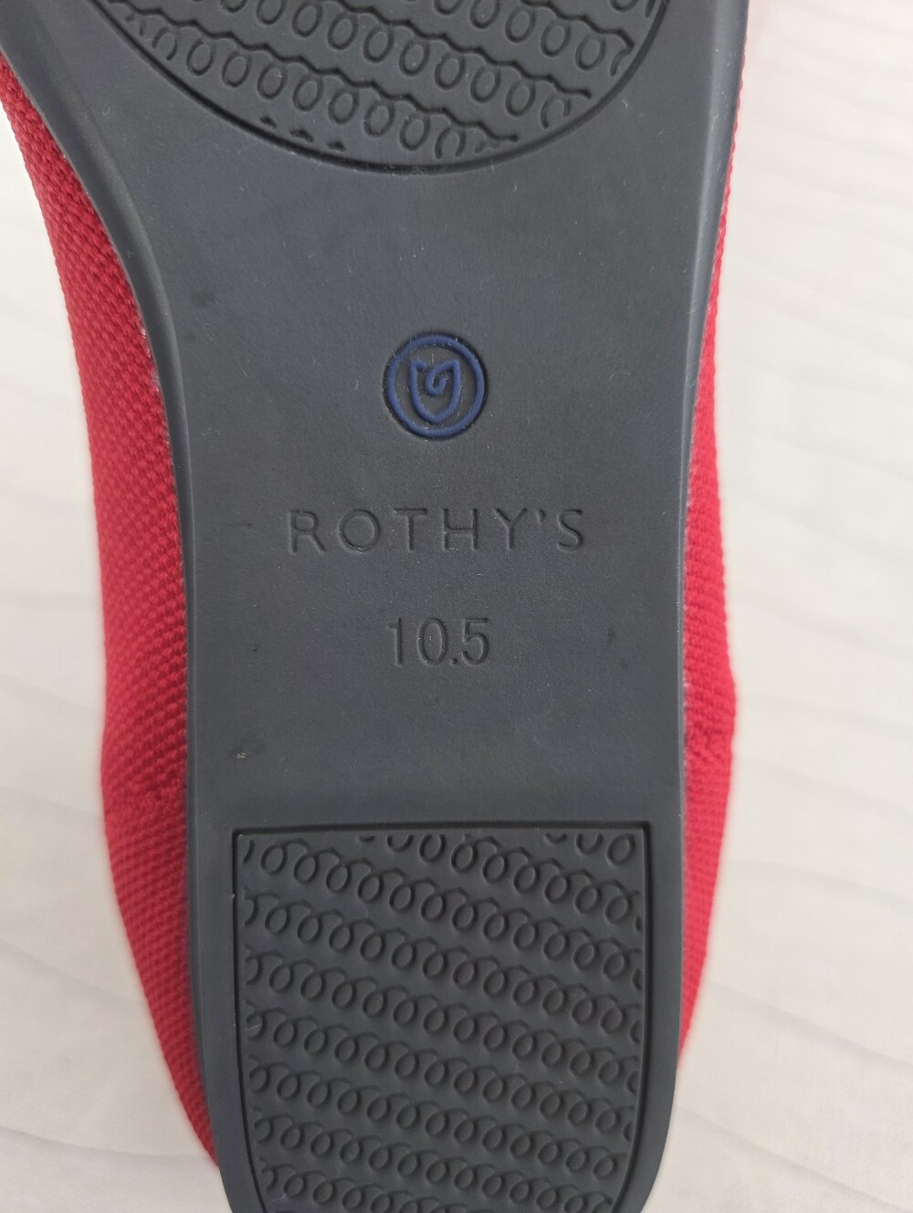 Rothys Womens The Flat Red Knit Washable Slip On Ballet Flats Shoes Size 10.5 - Picture 12 of 14